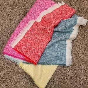 Colorblock Rainbow Blanket Scarf NWOT